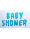 BANDERIN LETRAS GOMA EVA CON GIBRE 19cm ALTO BABY SHOWER CELESTE