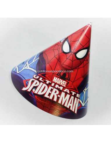 GORRO FELIZ CUMPLE HOMBRE ARAÑA SPIDERMAN x10