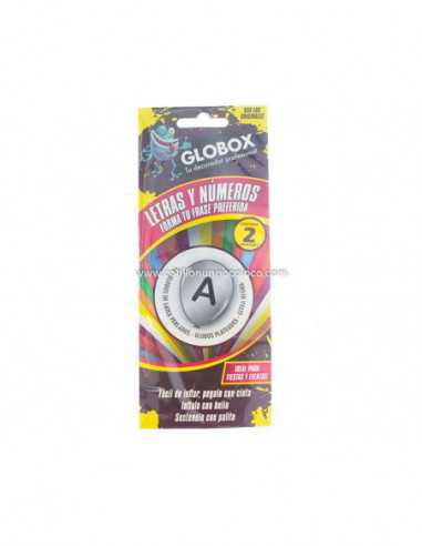 GLOBO x12" STD PLATA LETRA A x2